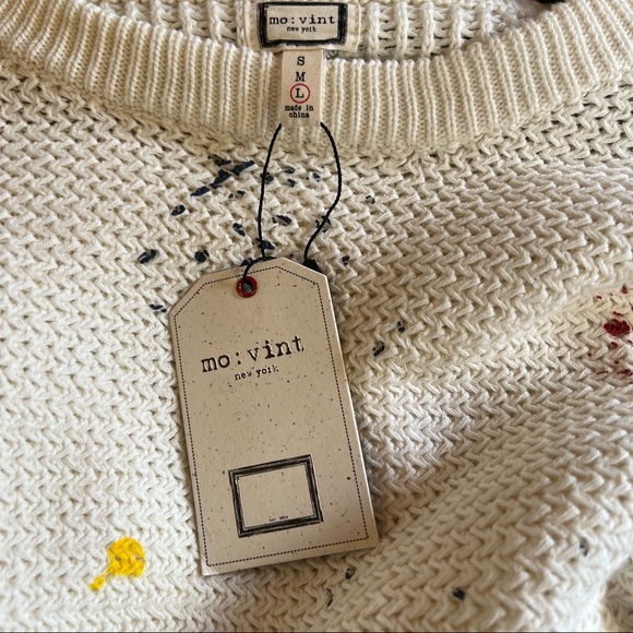 Dolls Kill Paint Splatter Knit Sweater, Size Large - Picture 12 of 15